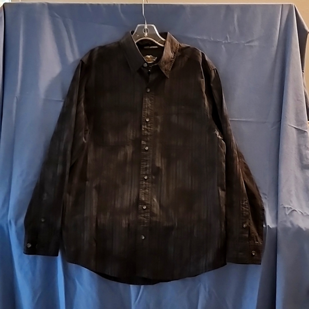 Vintage Tye Dye Style Harley Men's Dress Shirt, long sleeve.